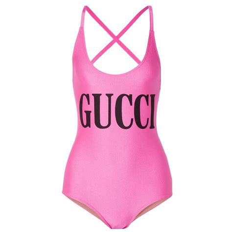 gucci logo print bikini